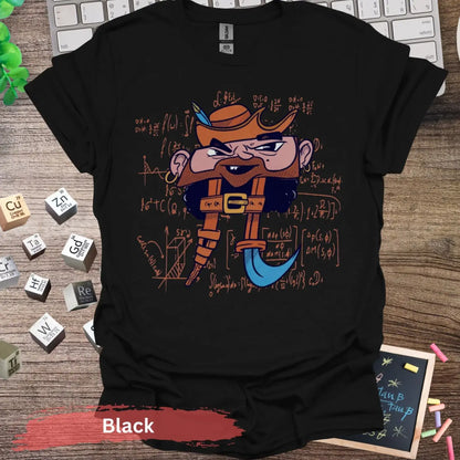 Pirate Mathematician T-shirt - S / Black - Physical Item