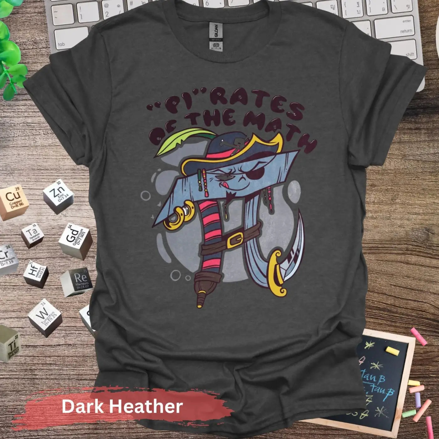 PIrates of the Math Graphic T-Shirt - S / Dark Heather - Physical Item