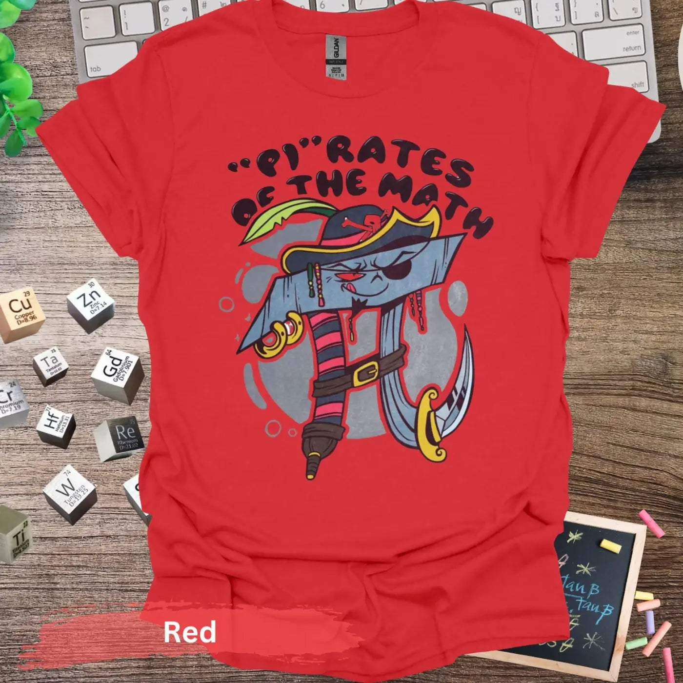 PIrates of the Math Graphic T-Shirt - S / Red - Physical Item