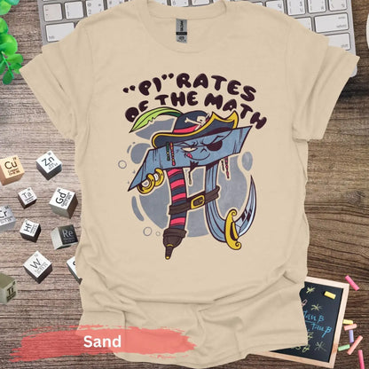 PIrates of the Math Graphic T-Shirt - S / Sand - Physical Item