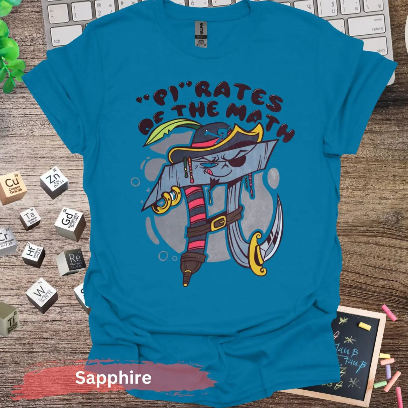 PIrates of the Math Graphic T-Shirt - S / Sapphire - Physical Item