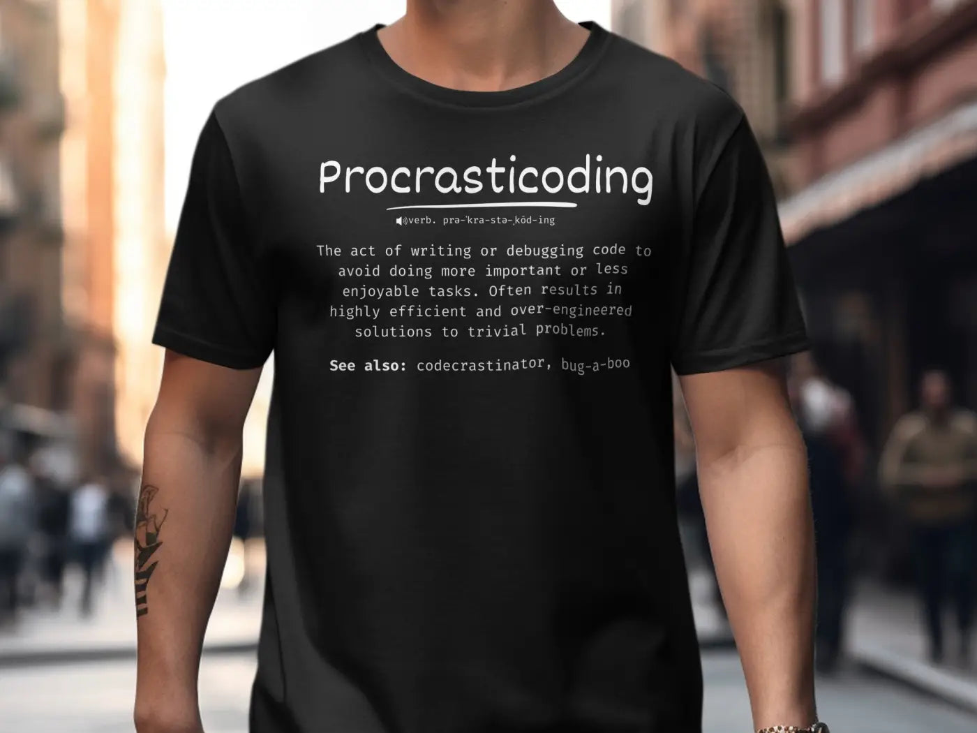 Procrasticoding funny definition T-Shirt - Physical Item