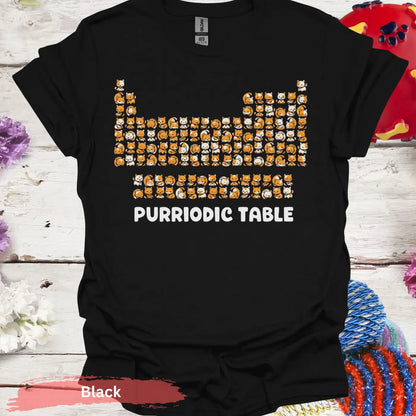 Purriodic Table T-shirt - S / Black - Physical Item