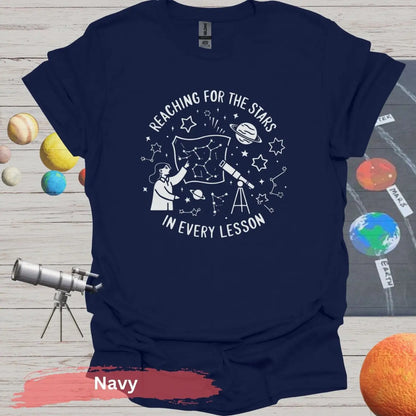 Reaching for the Stars In Every Lesson T-Shirt - S / Navy - Physical Item