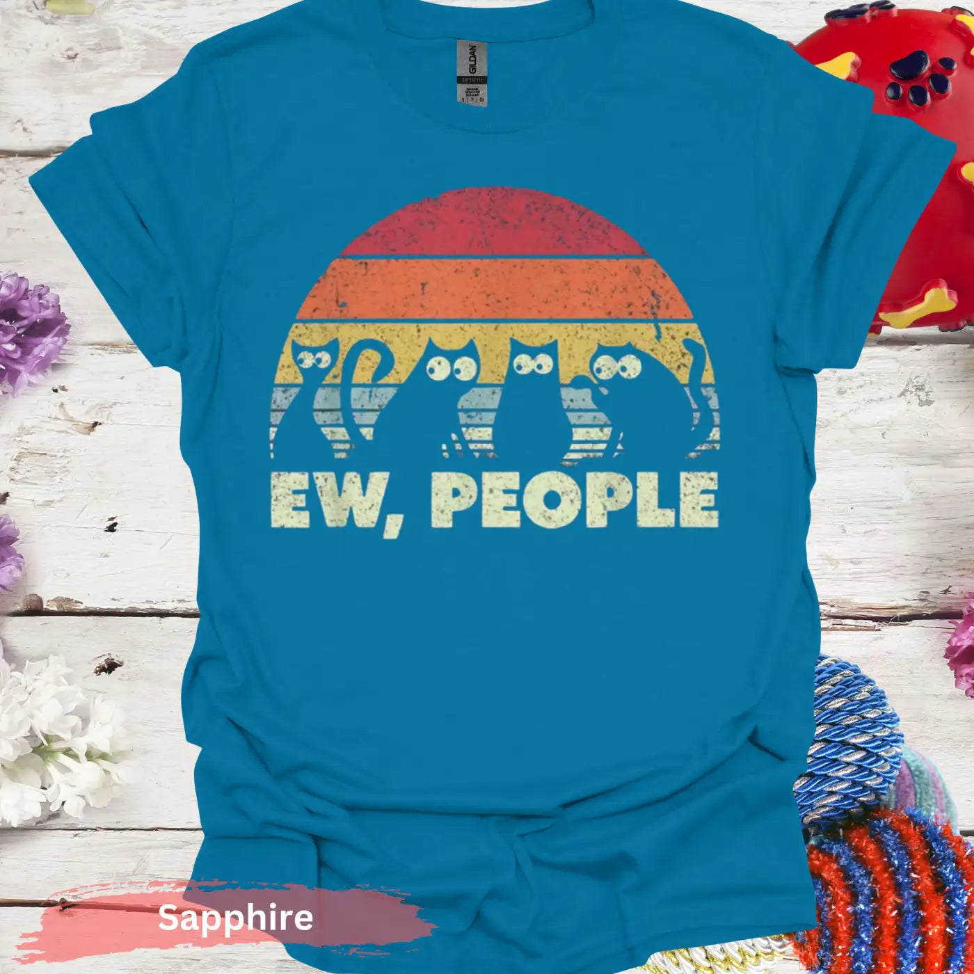 Ew People T-shirt - S / Sapphire - Physical Item