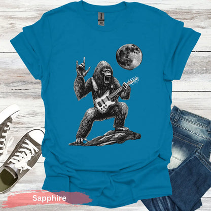 Rock Star Gorilla T-Shirt - S / Sapphire - Physical Item