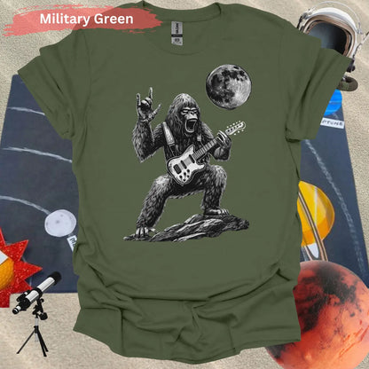 Rock Star Gorilla T-Shirt - S / Military Green - Physical Item