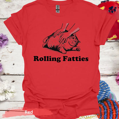 Rolling Fatties Graphic T-shirt - S / Red - Physical Item