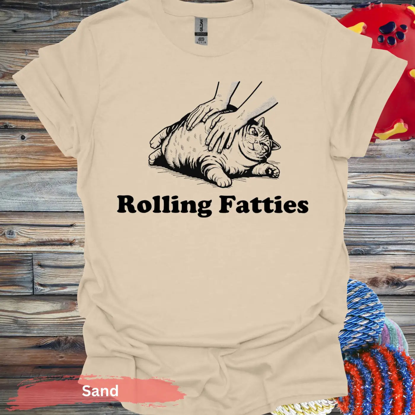 Rolling Fatties Graphic T-shirt - S / Sand - Physical Item