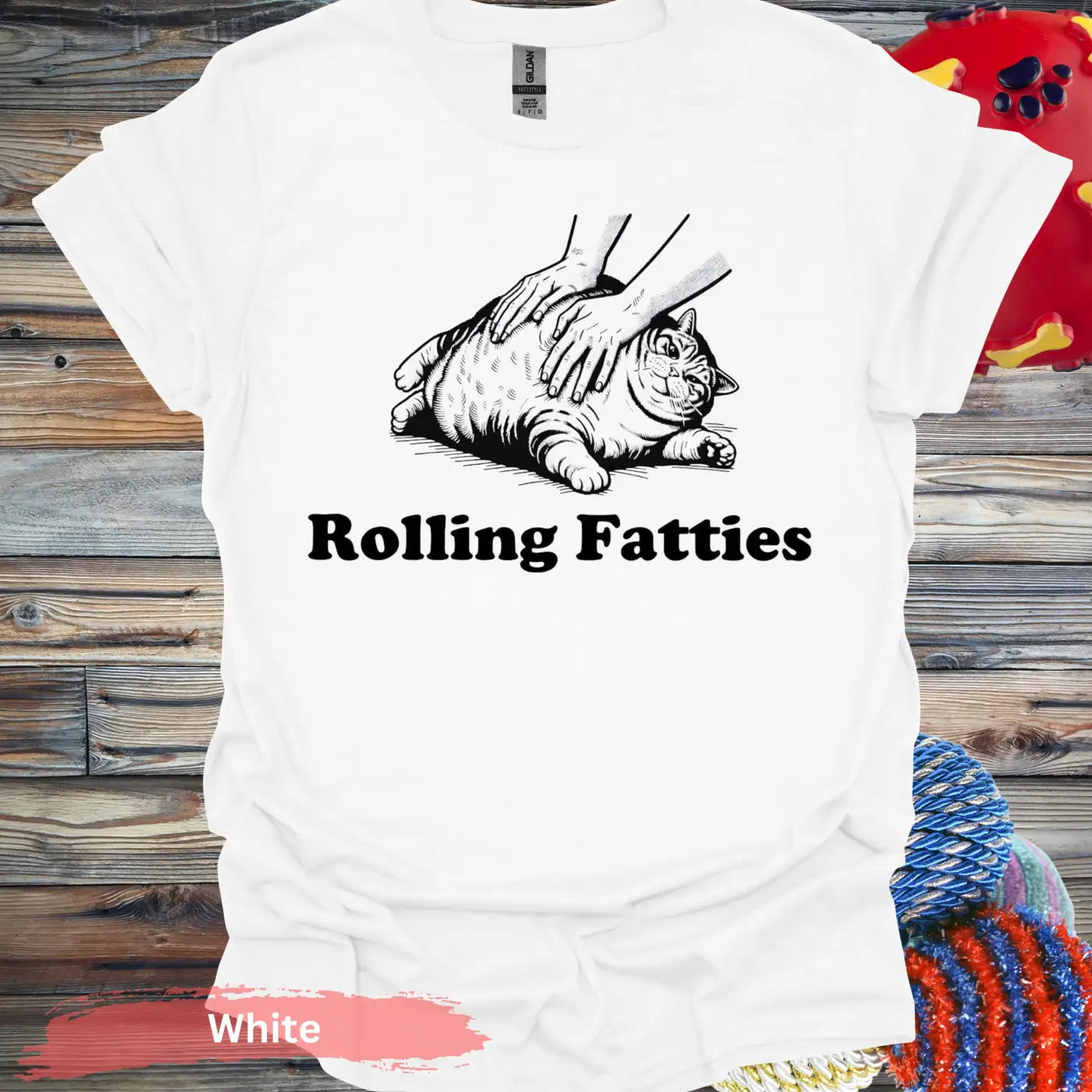 Rolling Fatties T-shirt - S / White - Physical Item