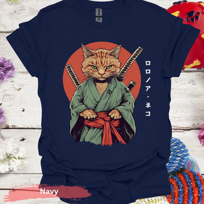 Roronoa Neko T-shirt - S / Navy - Physical Item