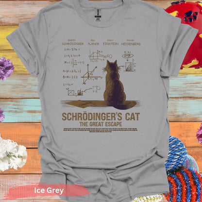 Schrödinger’s Cat The Great Escape T-Shirt - S / Ice Grey - Physical Item