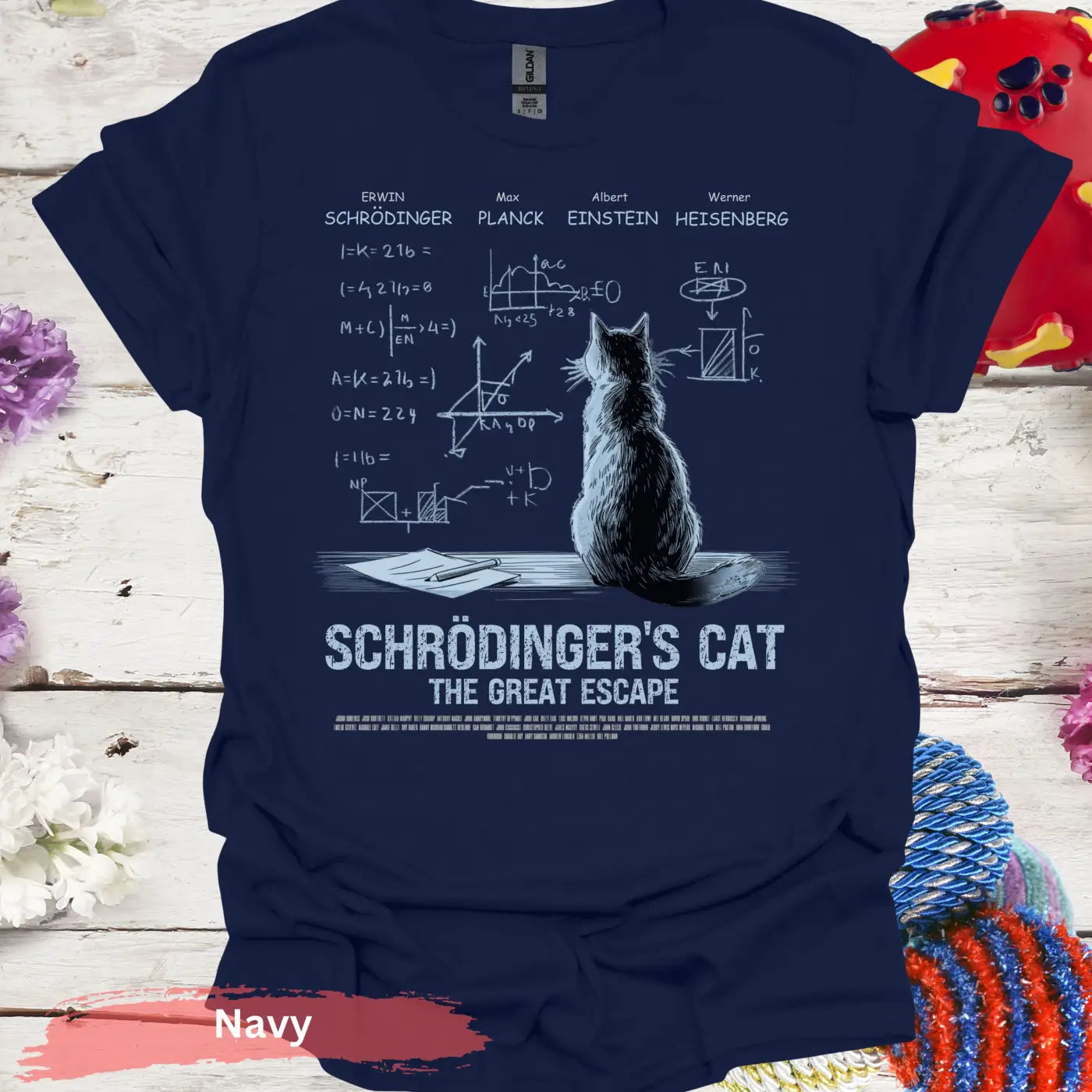 Schrödinger’s Cat The Great Escape T-Shirt - S / Navy - Physical Item