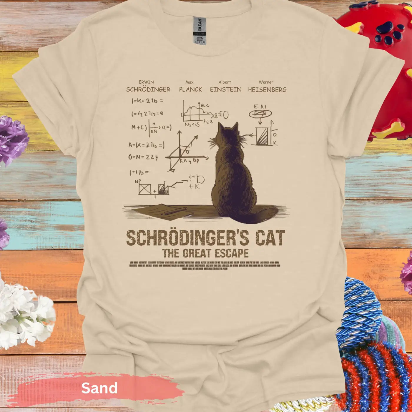 Schrödinger’s Cat The Great Escape T-Shirt - S / Sand - Physical Item