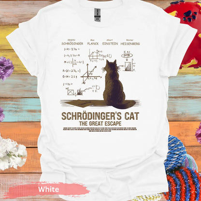 Schrödinger’s Cat The Great Escape T-Shirt - S / White - Physical Item