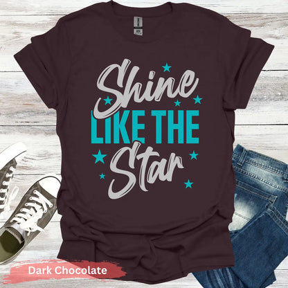 Shine Like The Star T-Shirt - S / Dark Chocolate - Physical Item