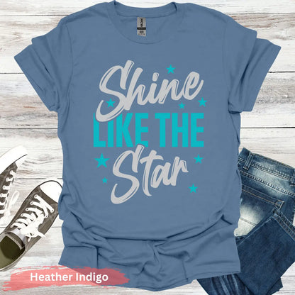 Shine Like The Star T-Shirt - S / Heather Indigo - Physical Item