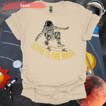 Skating to the Moon: Dynamic Astronaut T-Shirt - S / Sand - Physical Item