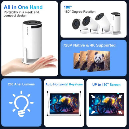 Smart screen Projector for Home Theater with Android 11