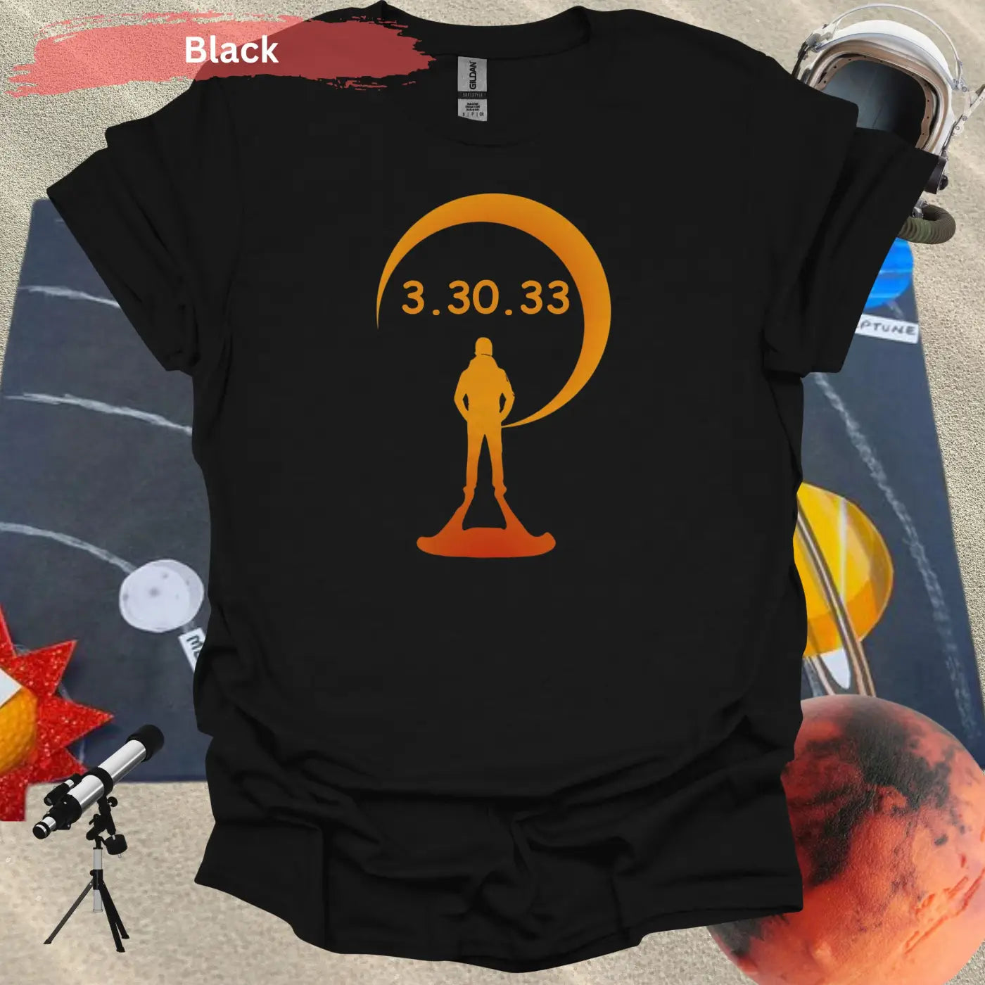 Solar Eclipse March 30 2033 in the USA T-shirt - S / Black - Physical Item