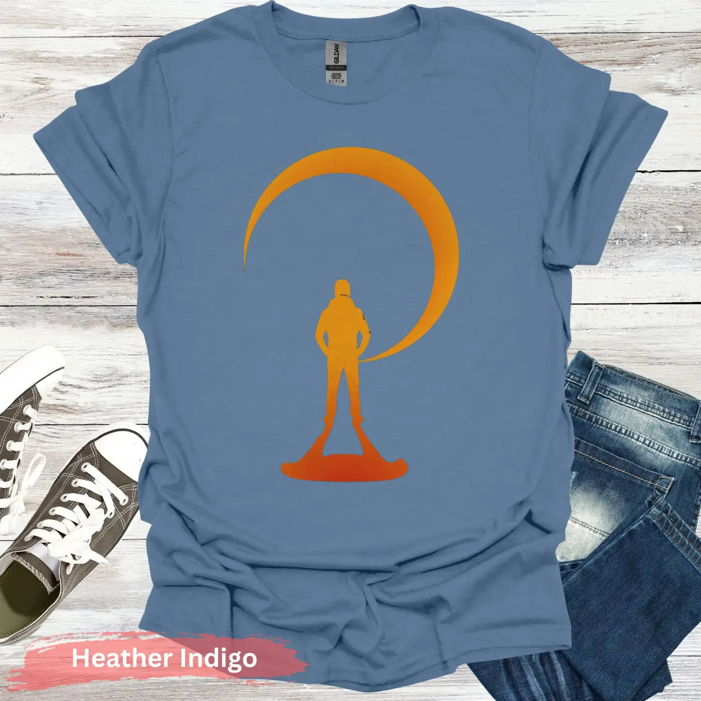 Solar Eclipse T-shirt - S / Heather Indigo - Physical Item