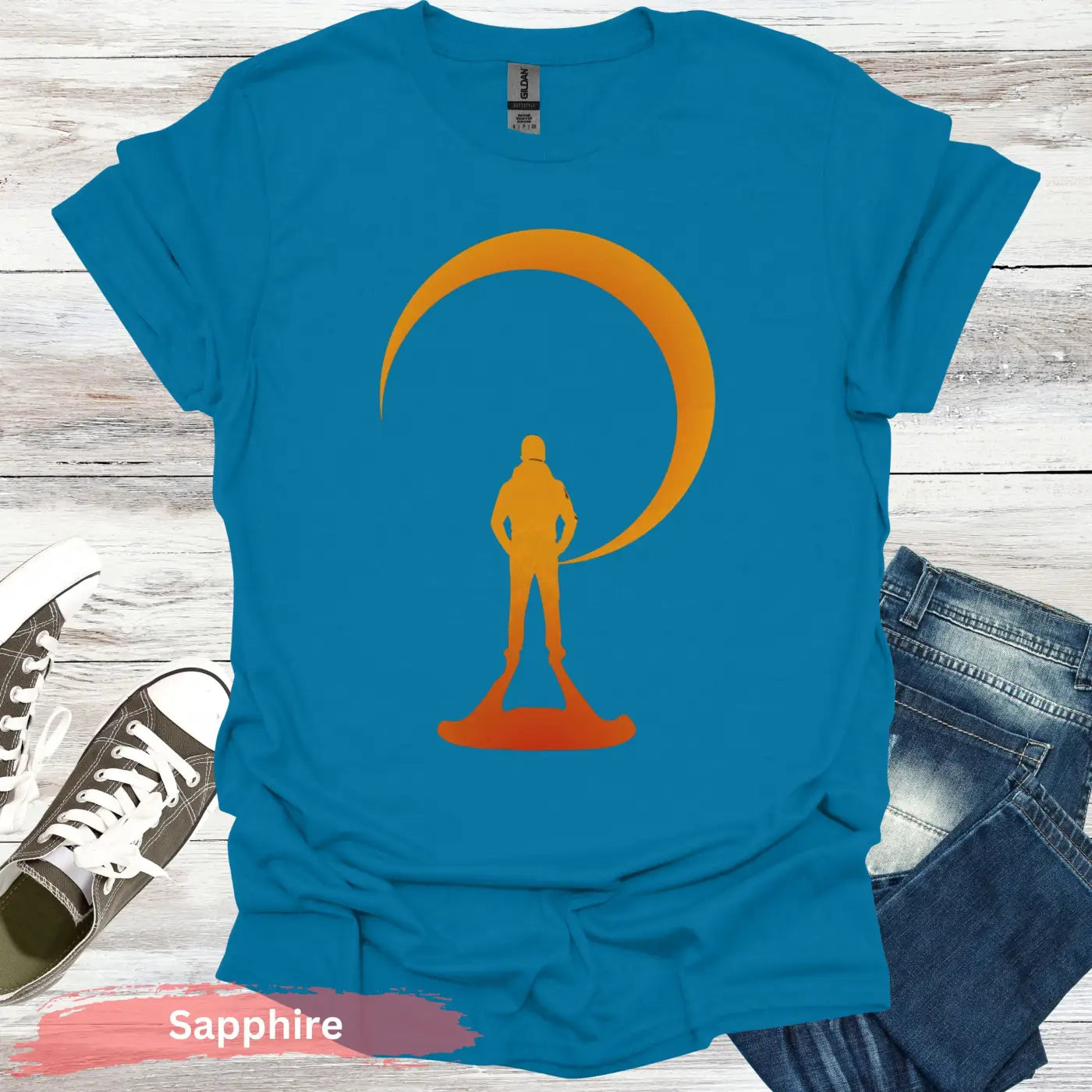 Solar Eclipse T-shirt - S / Sapphire - Physical Item