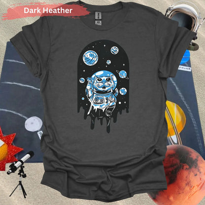 Space Cat T-Shirt: Adorable Cosmic Adventure Design - S / Dark Heather - Physical Item