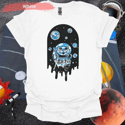 Space Cat T-Shirt: Adorable Cosmic Adventure Design - S / White - Physical Item