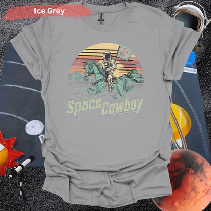 Space Cowboy Retro Shirt – Ride Into the Galactic Sunset! - Physical Item