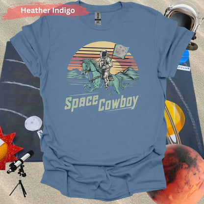 Space Cowboy Retro Shirt – Ride Into the Galactic Sunset! - Physical Item