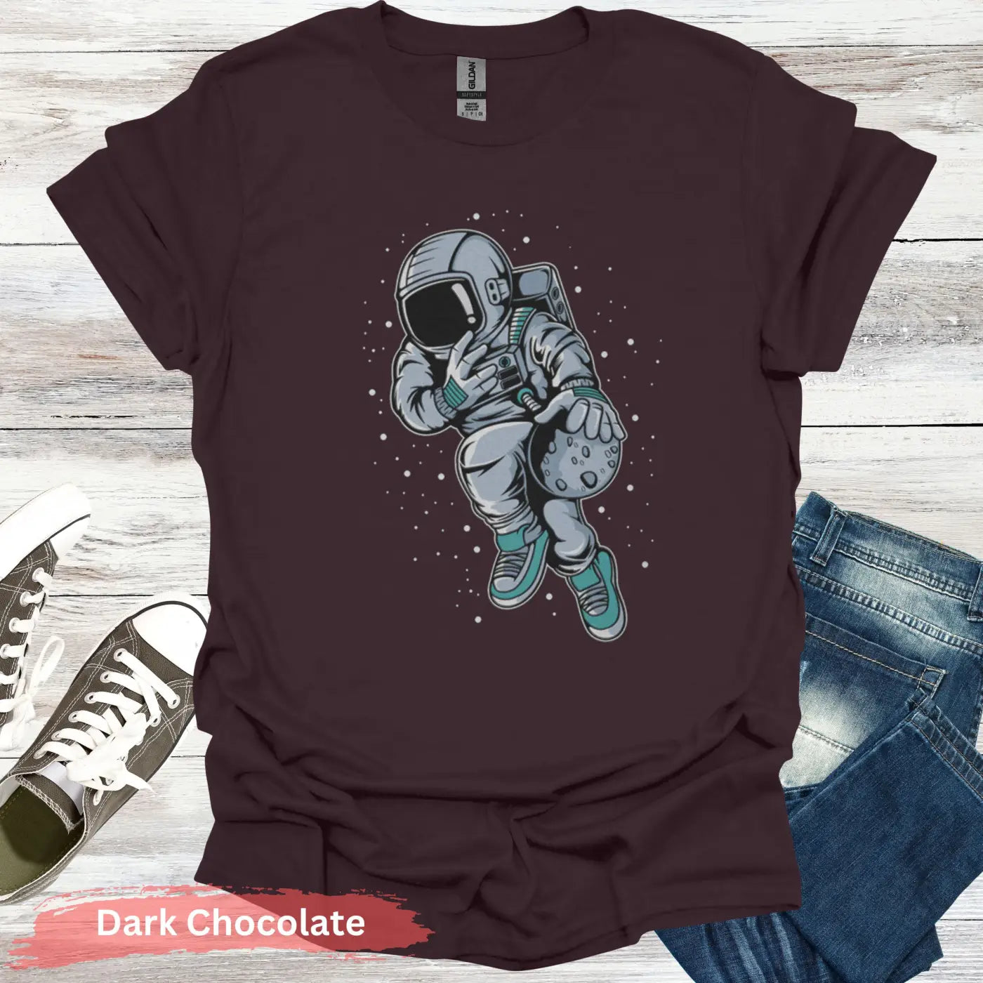 Space Jam Astronaut T-Shirt - S / Dark Chocolate - Physical Item