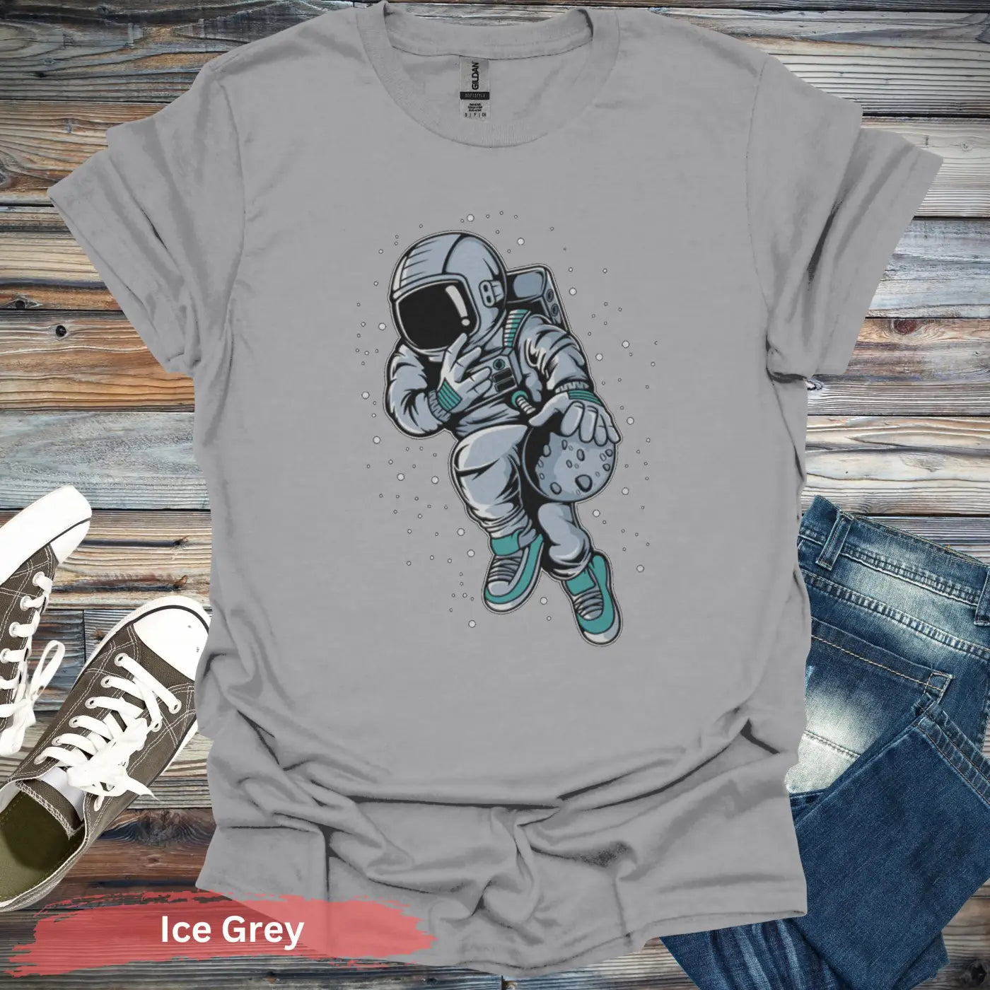 Space Jam Astronaut T-Shirt - S / Ice Grey - Physical Item