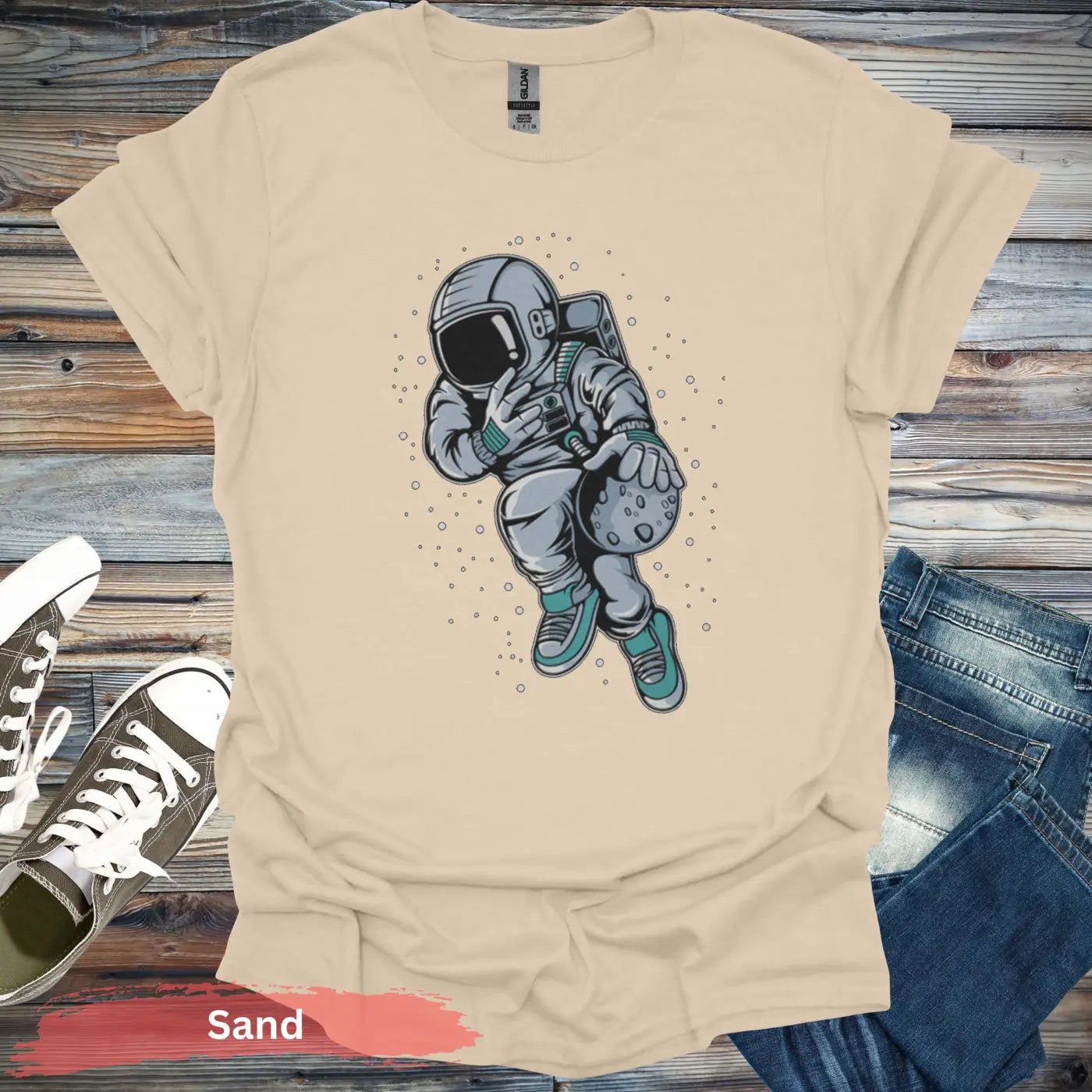 Space Jam Astronaut T-Shirt - S / Sand - Physical Item