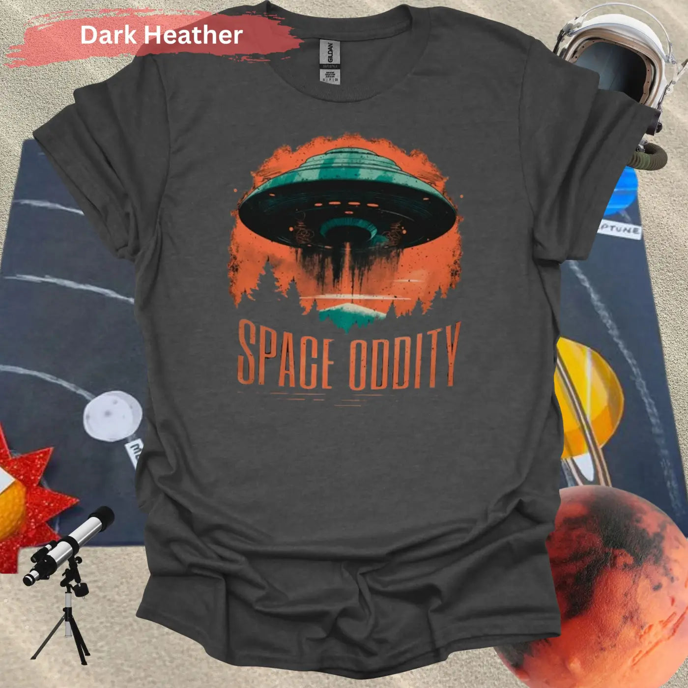 Space Oddity T-Shirt - S / Dark Heather - Physical Item