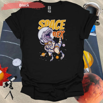 Space Rex: Intergalactic Dinosaur Adventure T-Shirt - S / Black - Physical Item