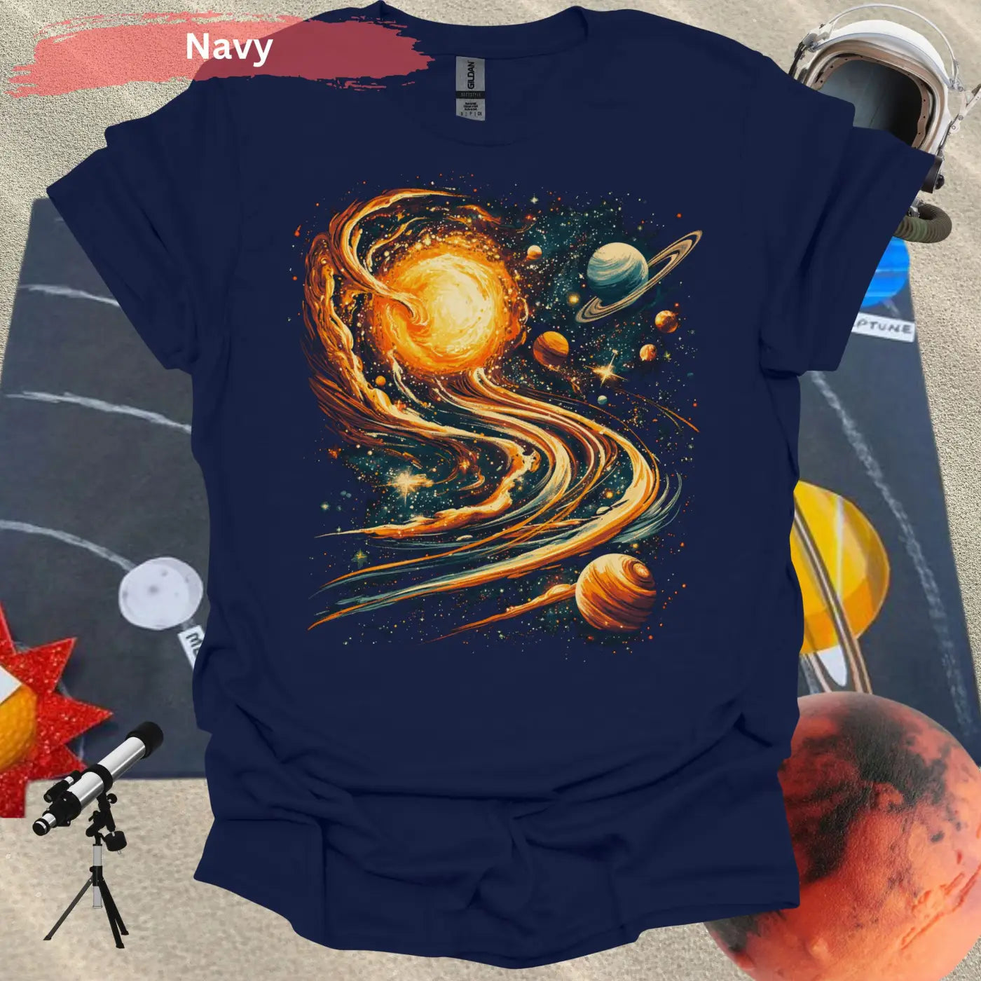 Spaced Out Galaxy T-Shirt – Cosmic Vibes Stellar Style - Physical Item