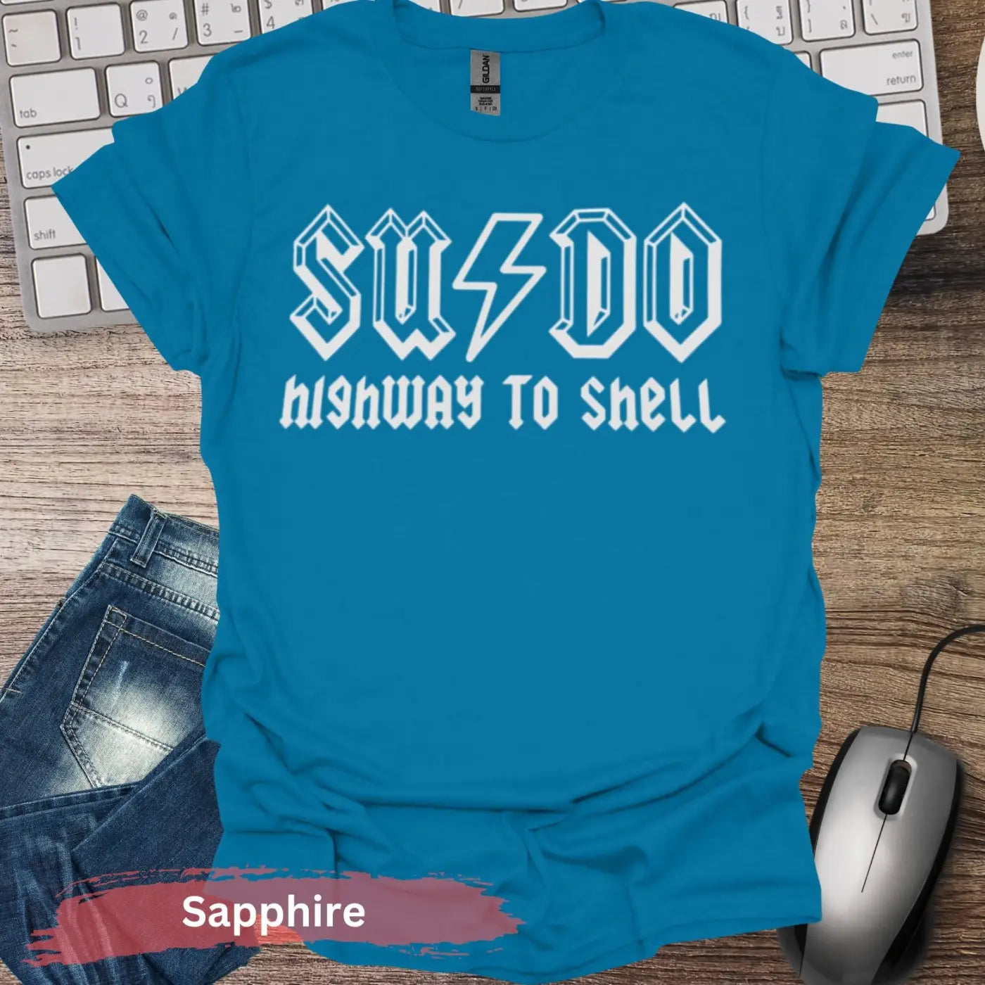 SUDO Highway to Shell T-shirt - S / Sapphire - Physical Item