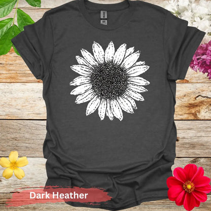 Sunflower Graphic T-shirt - S / Dark Heather - Physical Item