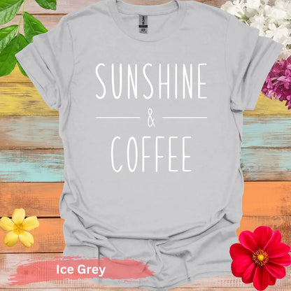 Sunshine and Coffee T-Shirt - S / Ice Grey - Physical Item