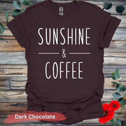 Sunshine and Coffee T-Shirt - S / Dark Chocolate - Physical Item