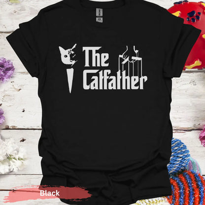 The Catfather T-shirt - S / Black - Physical Item