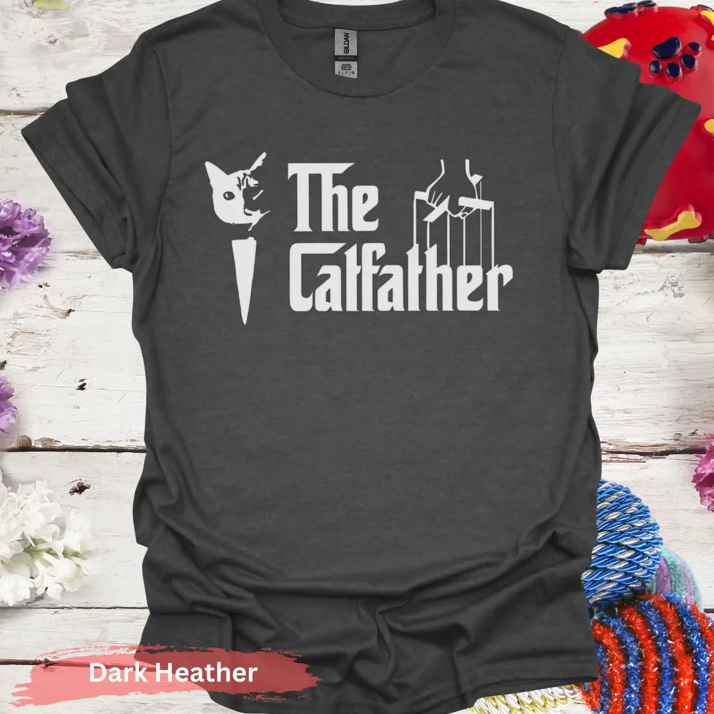 The Catfather T-shirt - S / Dark Heather - Physical Item