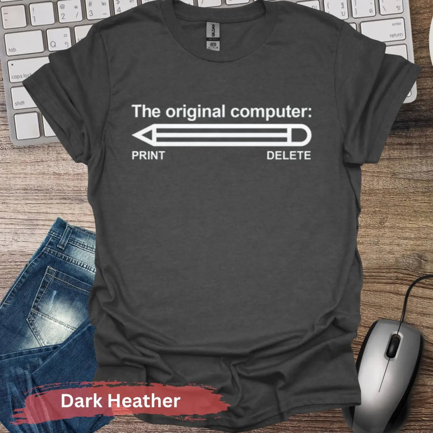 The Original Computer T-shirt - S / Dark Heather - Physical Item