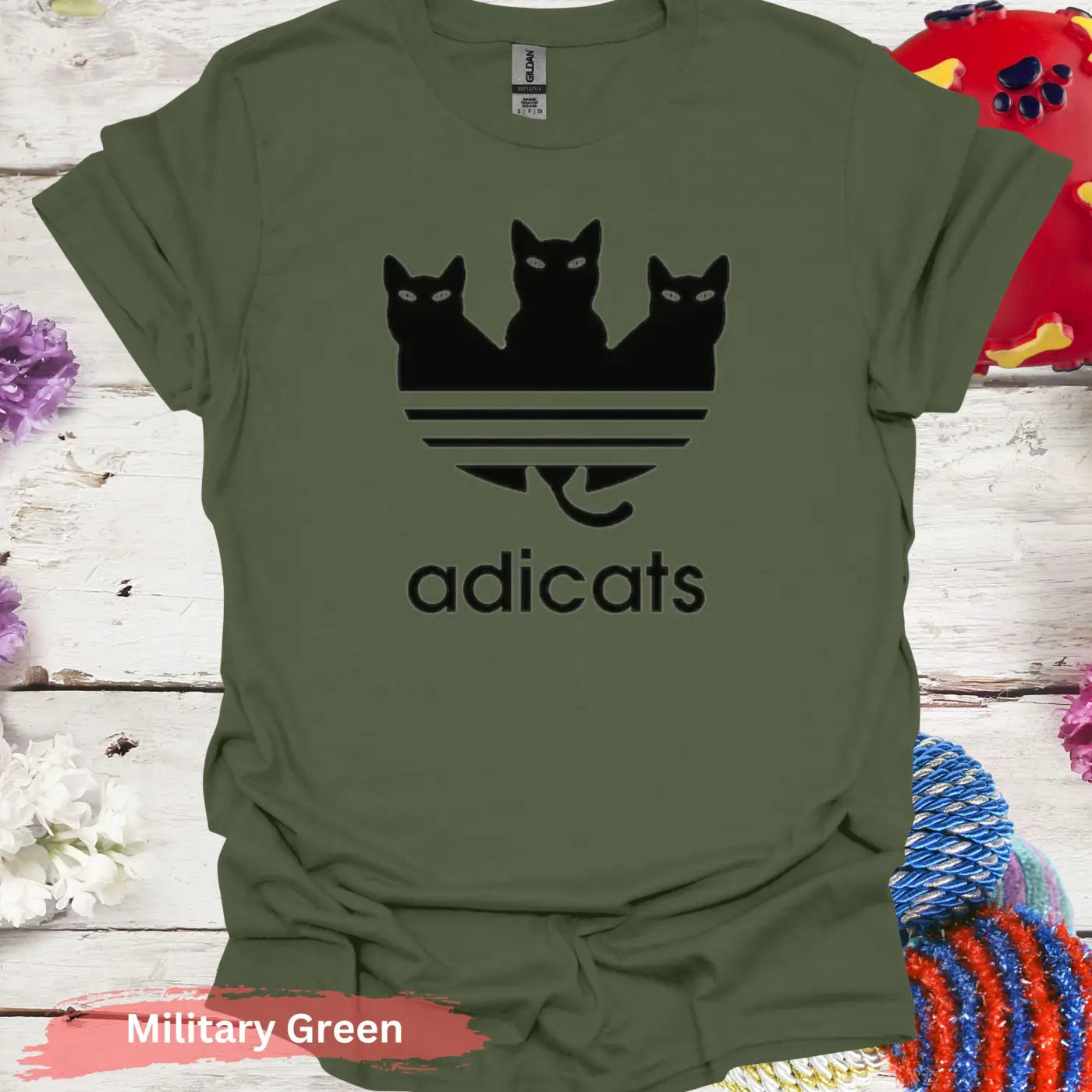 Adicats T-shirt - S / Military Green - Physical Item