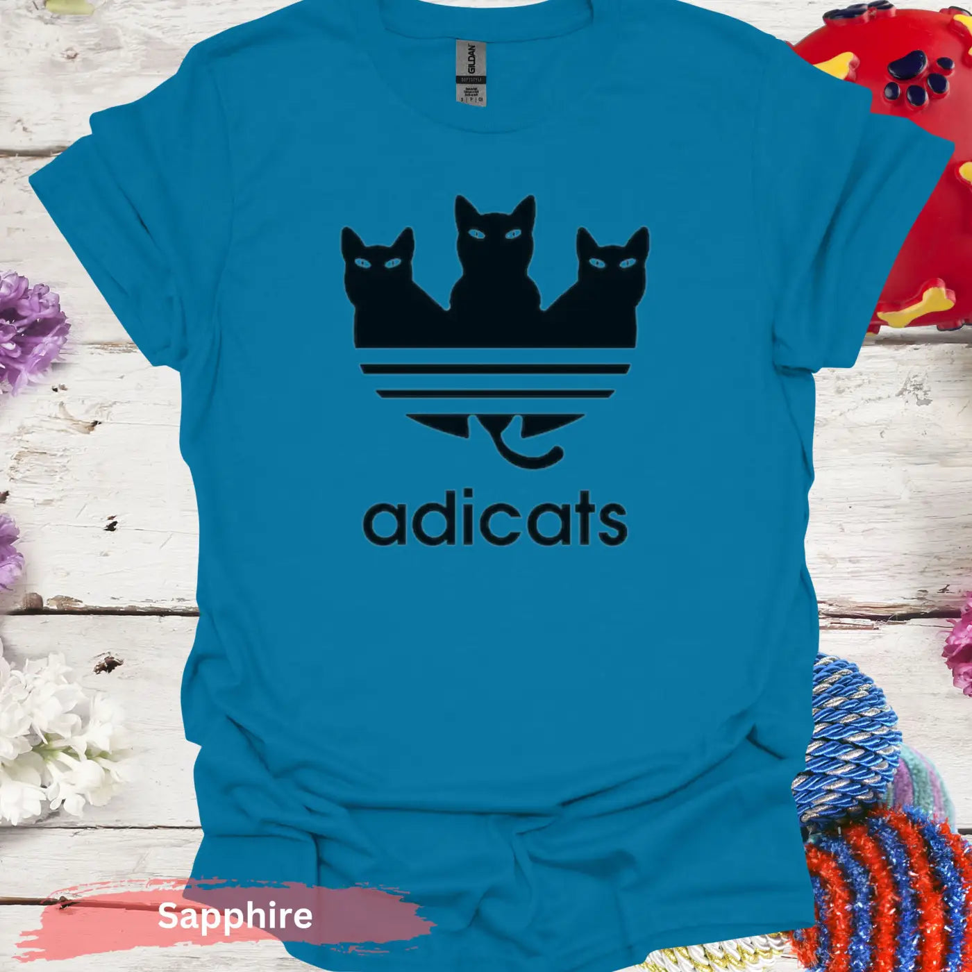 Adicats T-shirt - S / Sapphire - Physical Item