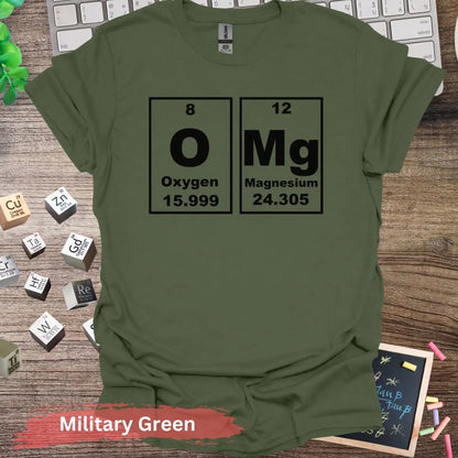 OMG Chemistry T-shirt - S / Military Green - Physical Item