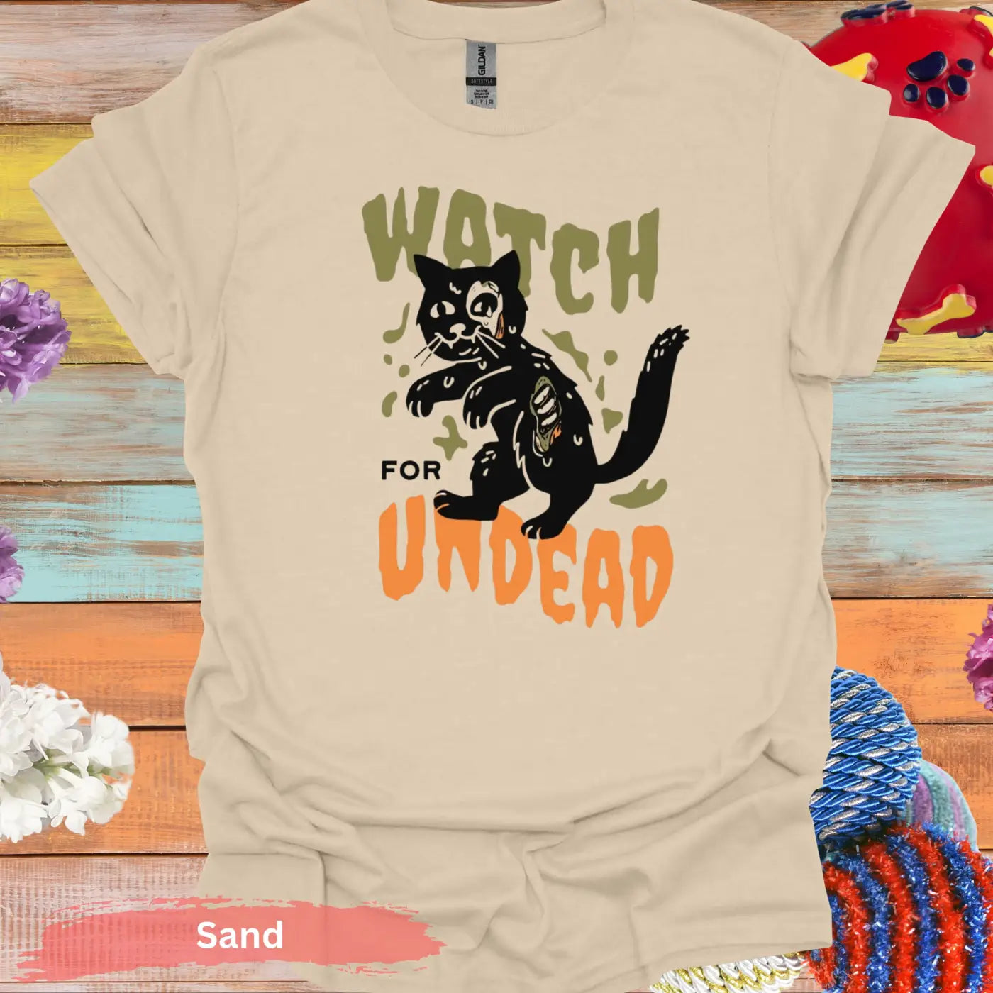 Watch for Undead T-shirt - S / Sand - Physical Item