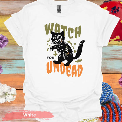 Watch for Undead T-shirt - S / White - Physical Item