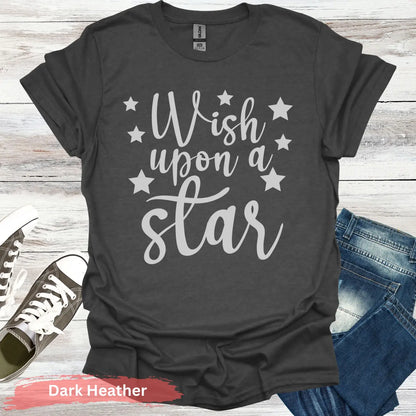 Wish Upon a Star T-shirt - S / Dark Heather - Physical Item