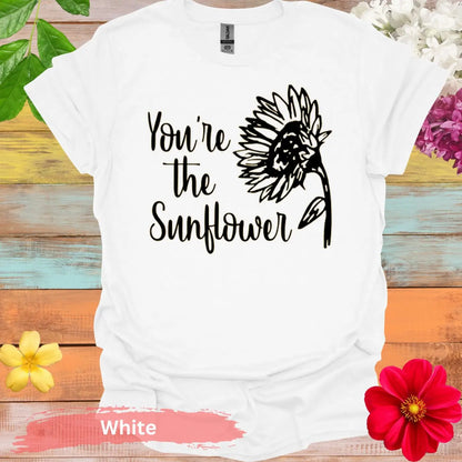 You’re the Sunflower Floral Graphic T-shirt - S / White - Physical Item